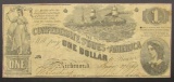 1862 $1 CONFEDERAT STATES of AMERICA
