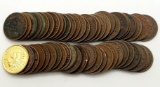 LOT OF 50 INDIAN HEAD PENNIES