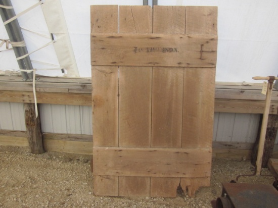 Wooden Plank Door from Thompson Barn, Harriston Ontario