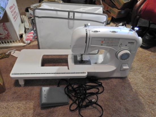 brother sewing machine xl-3750 70w with pedal, bag and extension table