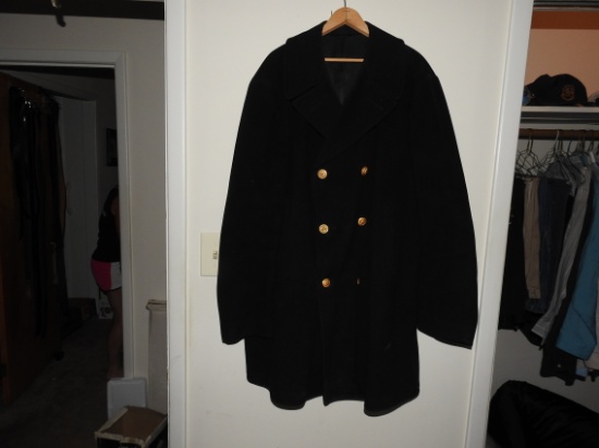 military peacoat wool size 50xl navy