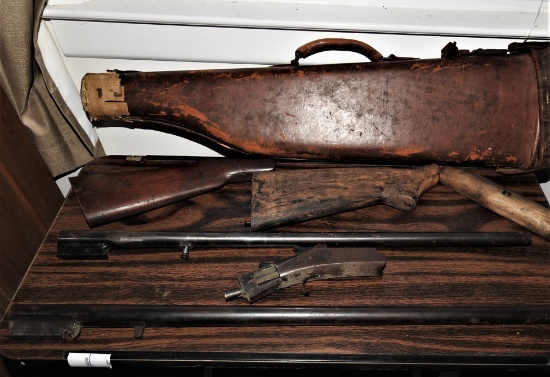 Gun parts and pieces with case