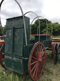 Covered chuck wagon with brakes and chuck box
