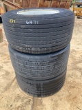 (3) 445 / 50 R 22.5 Tires & Rims