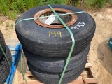 (3) 8.25R15 Tires & Rims