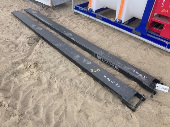 Pair Of 10' Fork Ext. 6600LBS