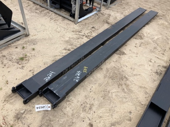 Pair Of 10' Fork Ext. 6600LBS
