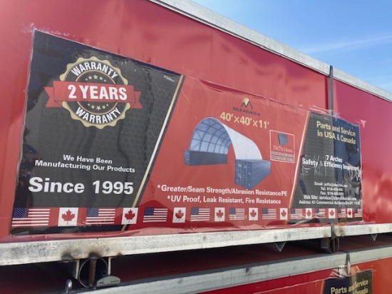 (1) NEW Gold Mountain 40'X40'x11' Container Mount Shelter