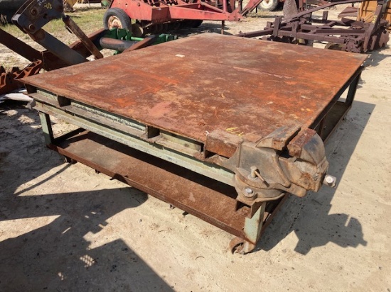 Work Table w/ Vise Apx. 6'x8'