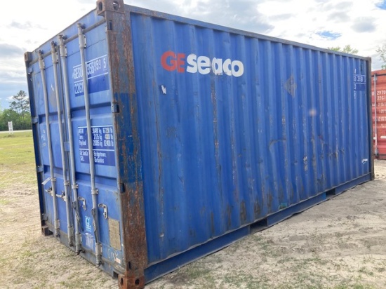 Blue 20' Shipping Container