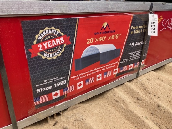 (1) NEW Gold Mountain 20'X40'x6'6" Container Shelter