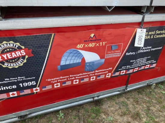 (1) NEW Gold Mountain 40'X40'x11' Container Mount Shelter