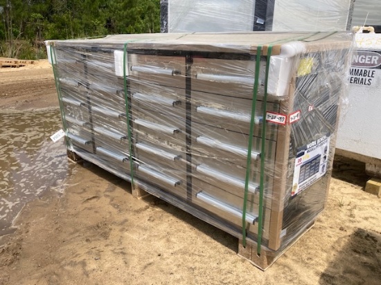 NEW Steelman 7' 20 Drawer Workbench Stainless