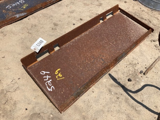(1) Quick Attach Skid Steer Plate
