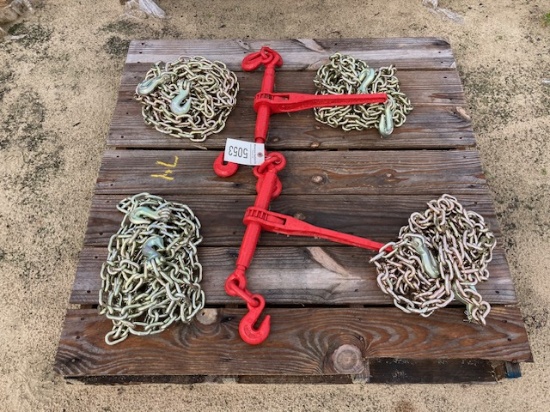 (4) 5/16" G70 Chains & (2) Ratchet Binders