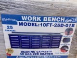 NEW Steelman 25 Drawer 10' Blue Work Bench
