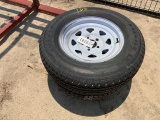 (2) 205/75R15 Tires & 5 Lug Rims
