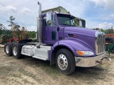 2013 Peterbilt Day Cab Road Tractor Purple