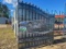 (1) NEW Set Greatbear 14' Bi-Parting Wrought Iron Gate w/ Deer Scene