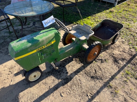 John Deere Toy Pedal Tractor w/ Wagon