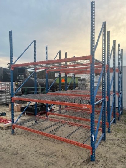 (1) Blue & Orange Pallet Racking