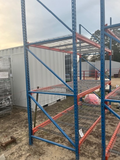 (1) Blue & Orange Pallet Racking