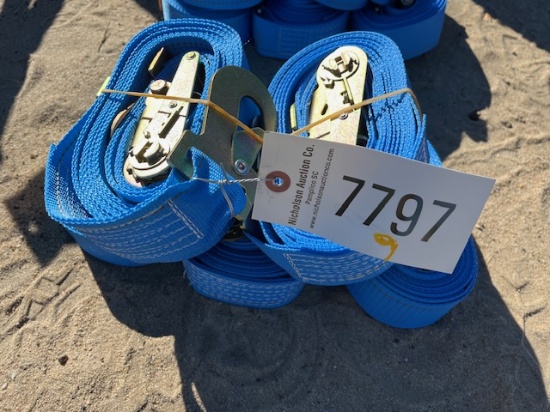 (5) Blue Ratchet Straps