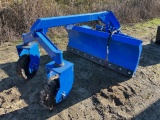 Blue Quick Attach Skid Steer Grader