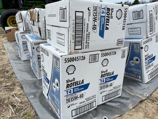 (3) 3 Gallon Cases Rotella 15W-40