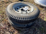 (2) 5.30 - 12 Boat Trailer Tires & Rims