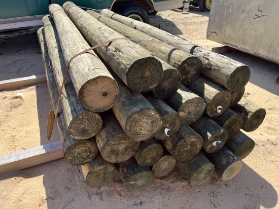 Bundle Of 8" 7' Post Apx. 25