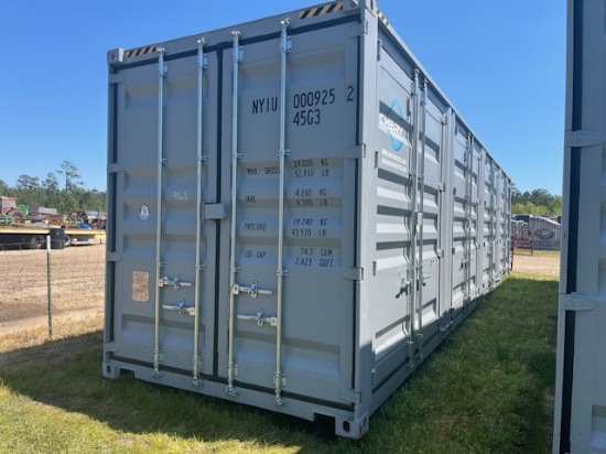 (1) Like New 40' Multi Door Shipping Container