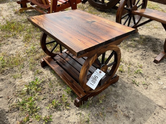 Small Wagon Wheel Table