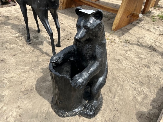 Bear Statue w/ Planting Pot Decor