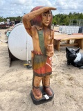 Indian Statue Solid Wood