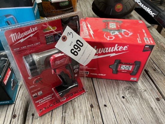 (2) New Milwaukee M18 Worklights