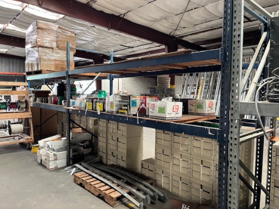 (2) Sections Of Blue Pallet Racking ( Racking Only Contents Sell Separate )