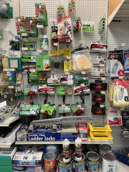 Lot Of Paint Supplies & Ladder Jacks