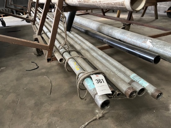 (5) Sticks Of 1 1/2in Galvinized Conduit Pipe Apx 20'