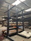 Blue Lumber Rack 3 Uprights 10Lx14H 18 Arms