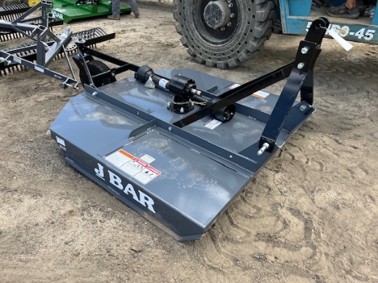 NEW JBAR 5' SD 3pt. Rotary Cutter Gray