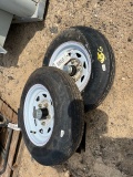 (2) Trailer Tires Hubs & Fenders