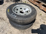 (2) Misc. Trailer Tires & Rims 13