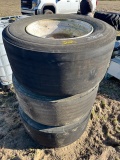 (3) 445/50R22.5 Tires & Rims