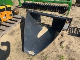 Gray Quick Attach Stump Bucket