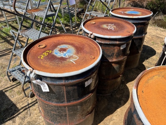 (3) Metal Barrels