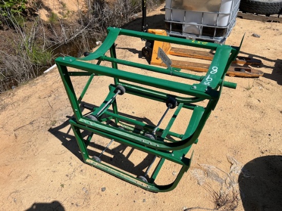 (2) Green Barrel Carts