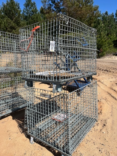 (2) Wire Storage Cages