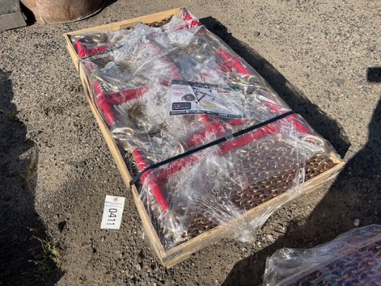 Crate of 10 New 20ft Chains & 5 Binders