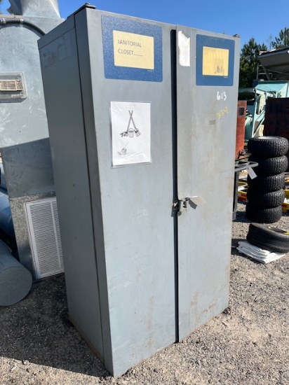 Gray Steel Storage Cabinet